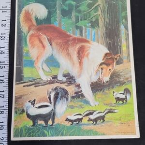 Vintage 1966 Lassie Lot Of 3 Frame Tray Puzzles